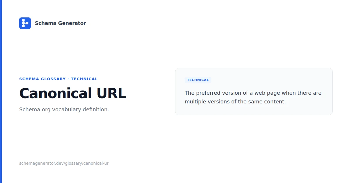 Canonical URL glossary term illustration