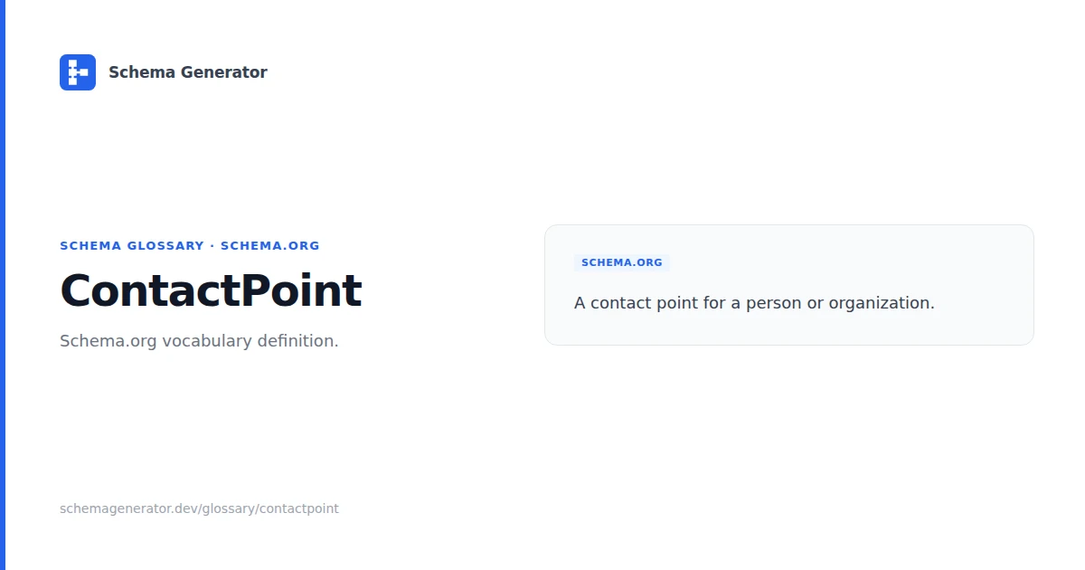 ContactPoint glossary term illustration