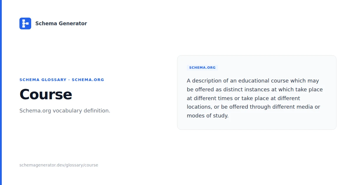 Course glossary term illustration