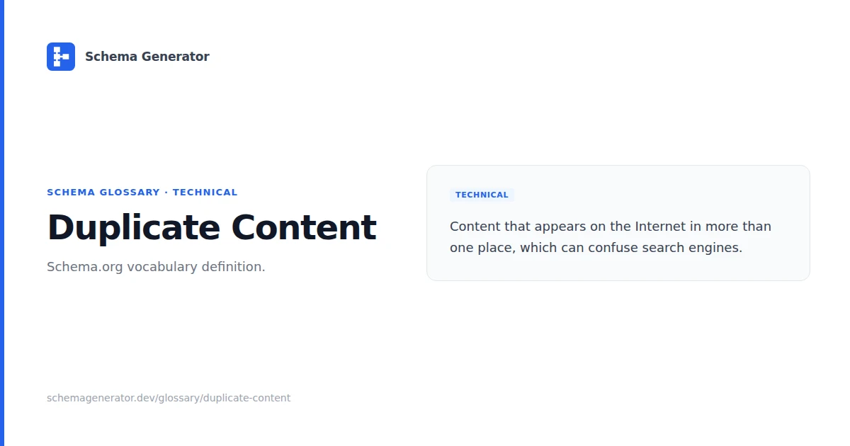Duplicate Content glossary term illustration