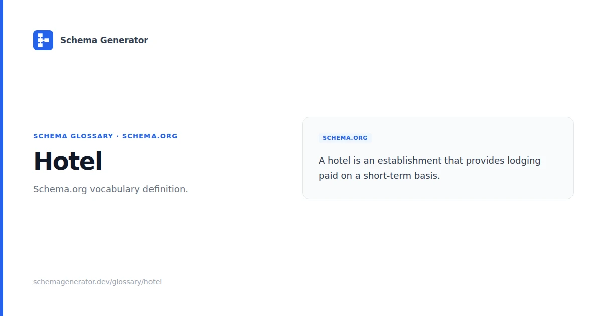 Hotel glossary term illustration