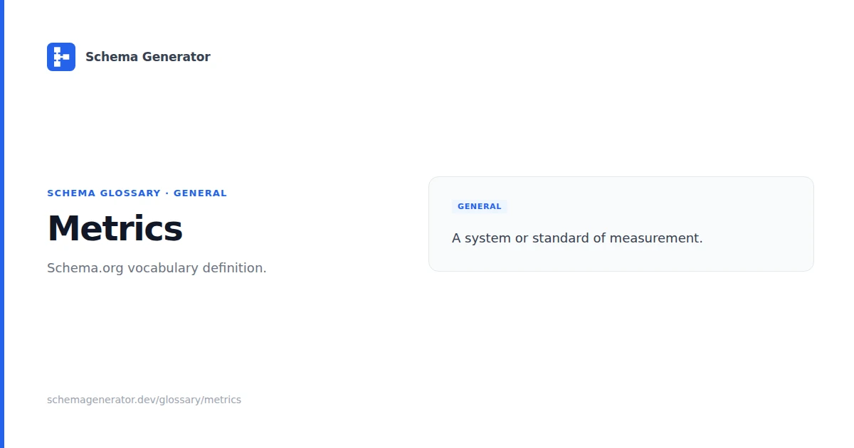 Metrics glossary term illustration