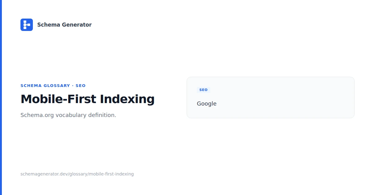 Mobile-First Indexing glossary term illustration