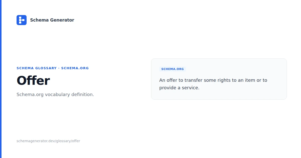Offer glossary term illustration