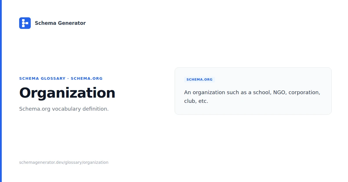 Organization glossary term illustration