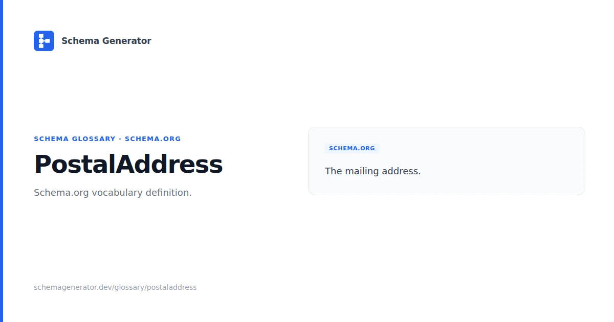 PostalAddress glossary term illustration