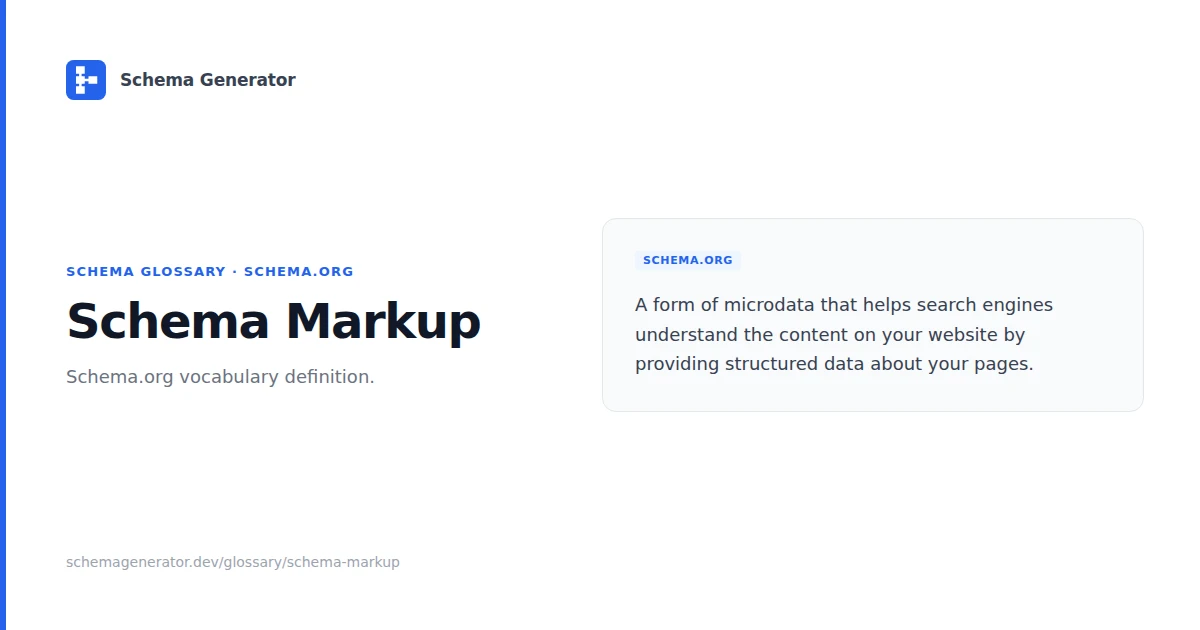 Schema Markup glossary term illustration