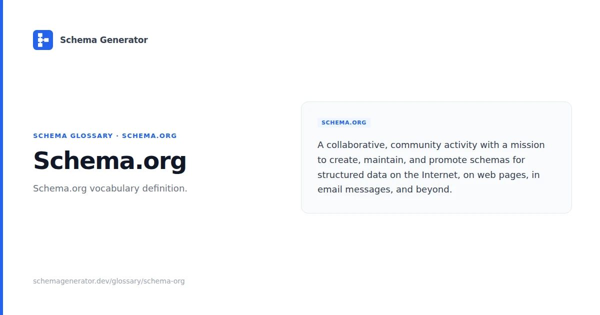 Schema.org glossary terms illustration