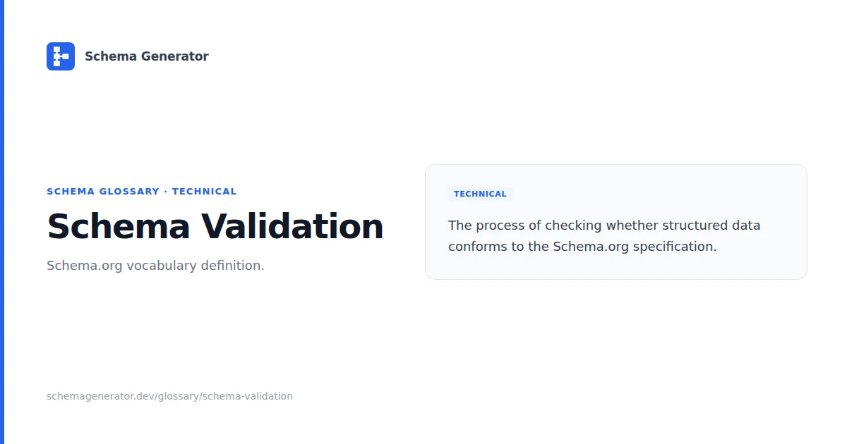Schema Validation glossary term illustration