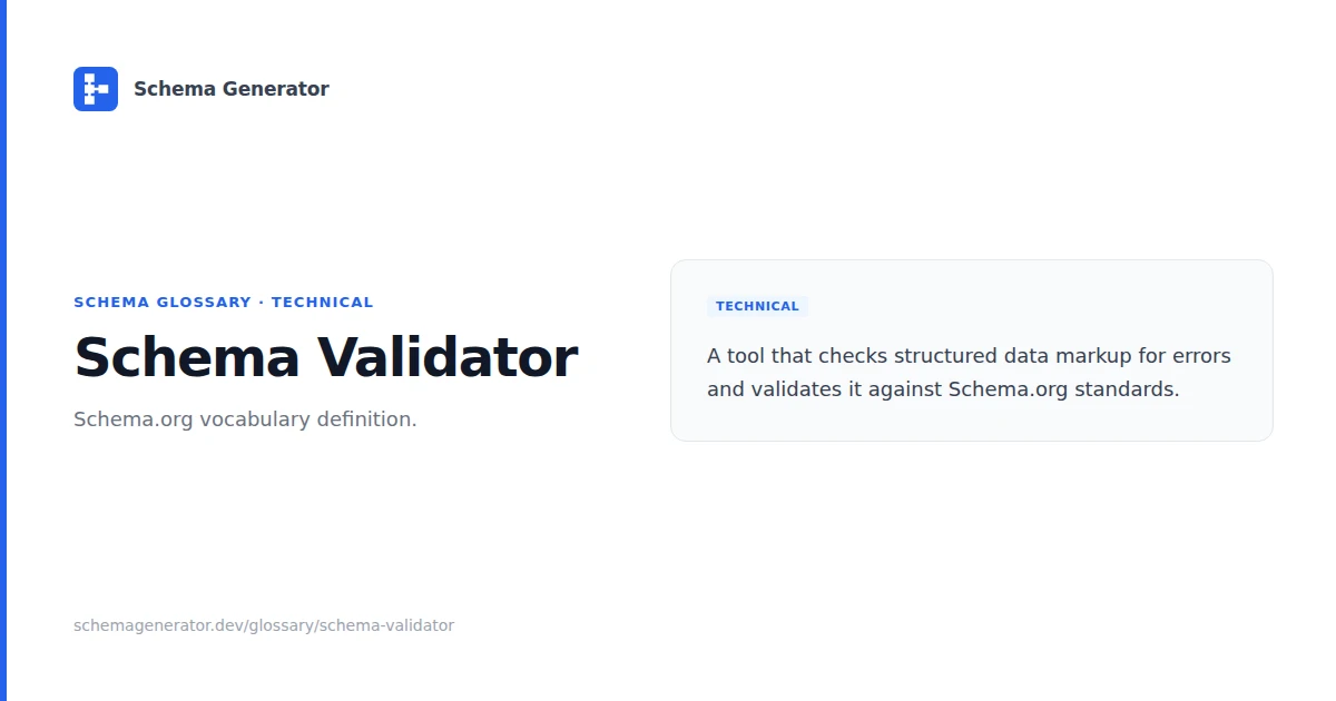 Schema Validator glossary term illustration