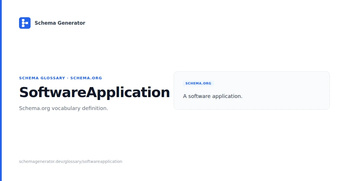 SoftwareApplication glossary term illustration