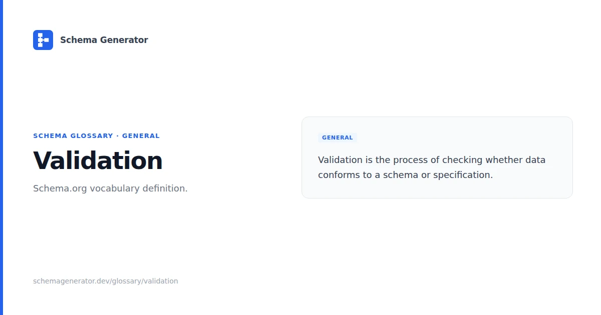 Validation glossary term illustration