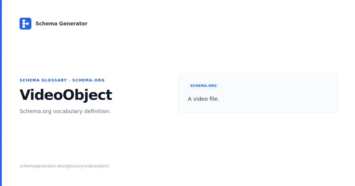 VideoObject glossary term illustration