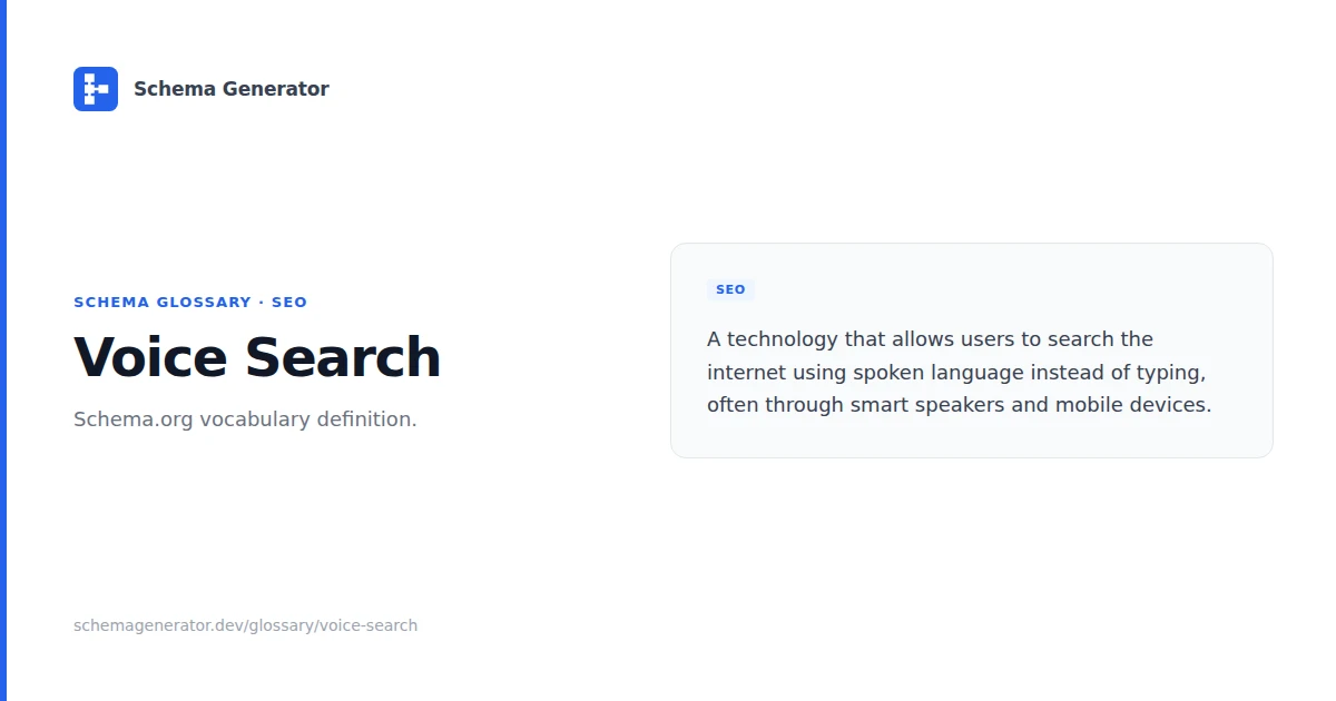 Voice Search glossary term illustration