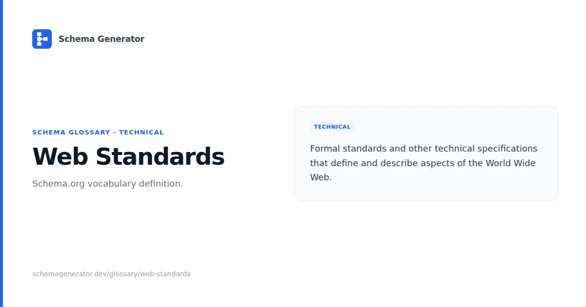 Web Standards glossary term illustration