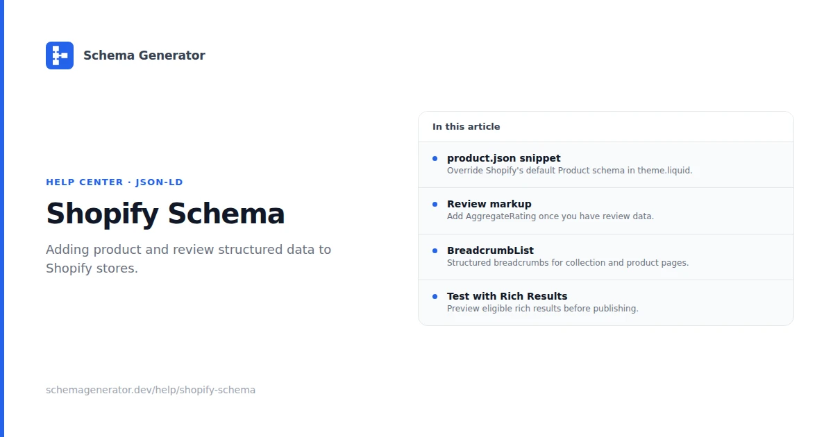 Shopify Schema Integration help guide illustration