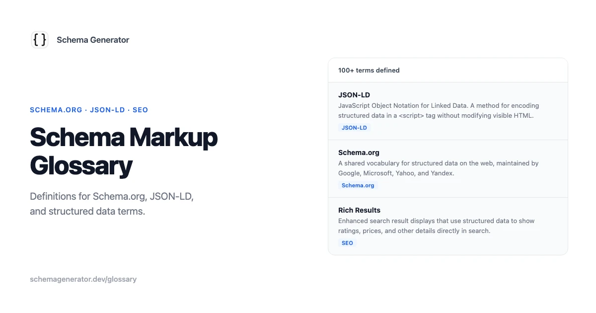 Json Ld glossary terms illustration